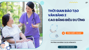 Thời gian học Cao đẳng Điều dưỡng văn bằng 2 tại Cao đẳng Y Dược Hồng Đức năm 2026