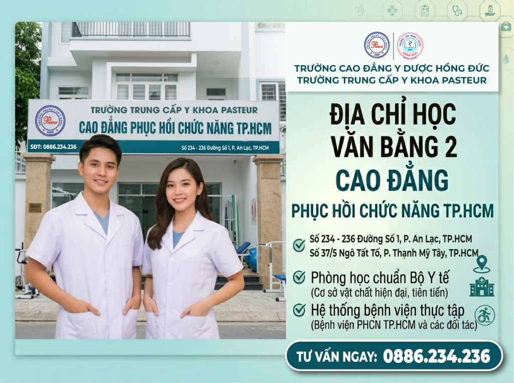 Địa chỉ học Văn bằng 2 Cao đẳng Phục hồi chức năng TpHCM