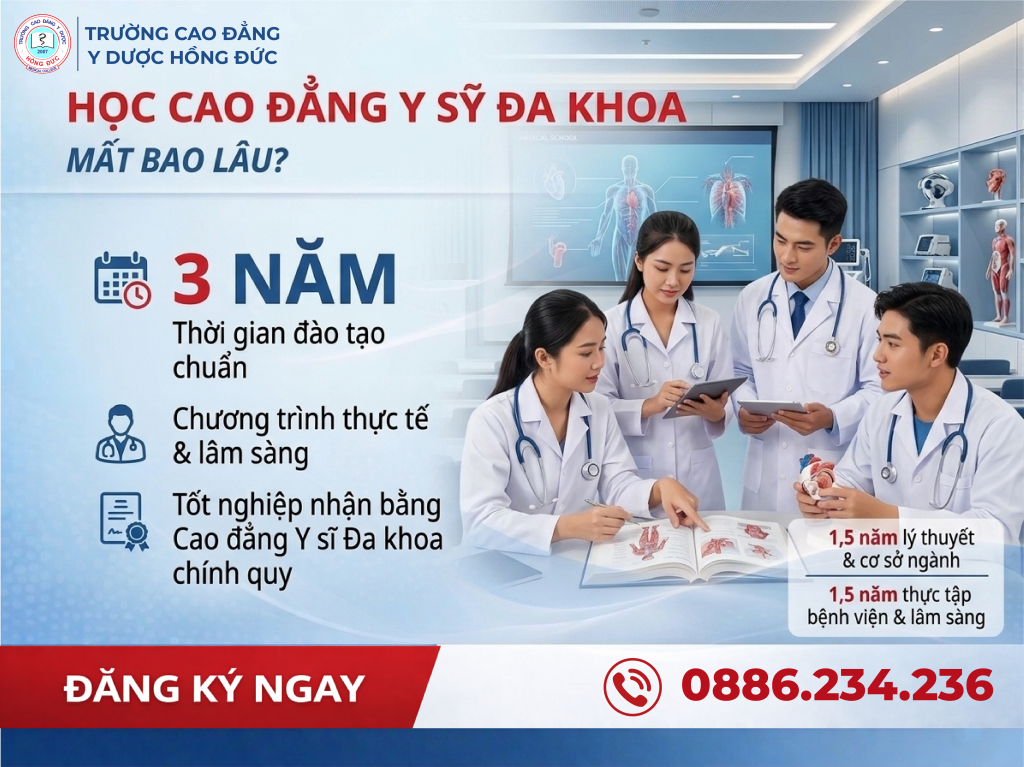 Y sĩ đa khoa hệ Cao đẳng học mấy năm