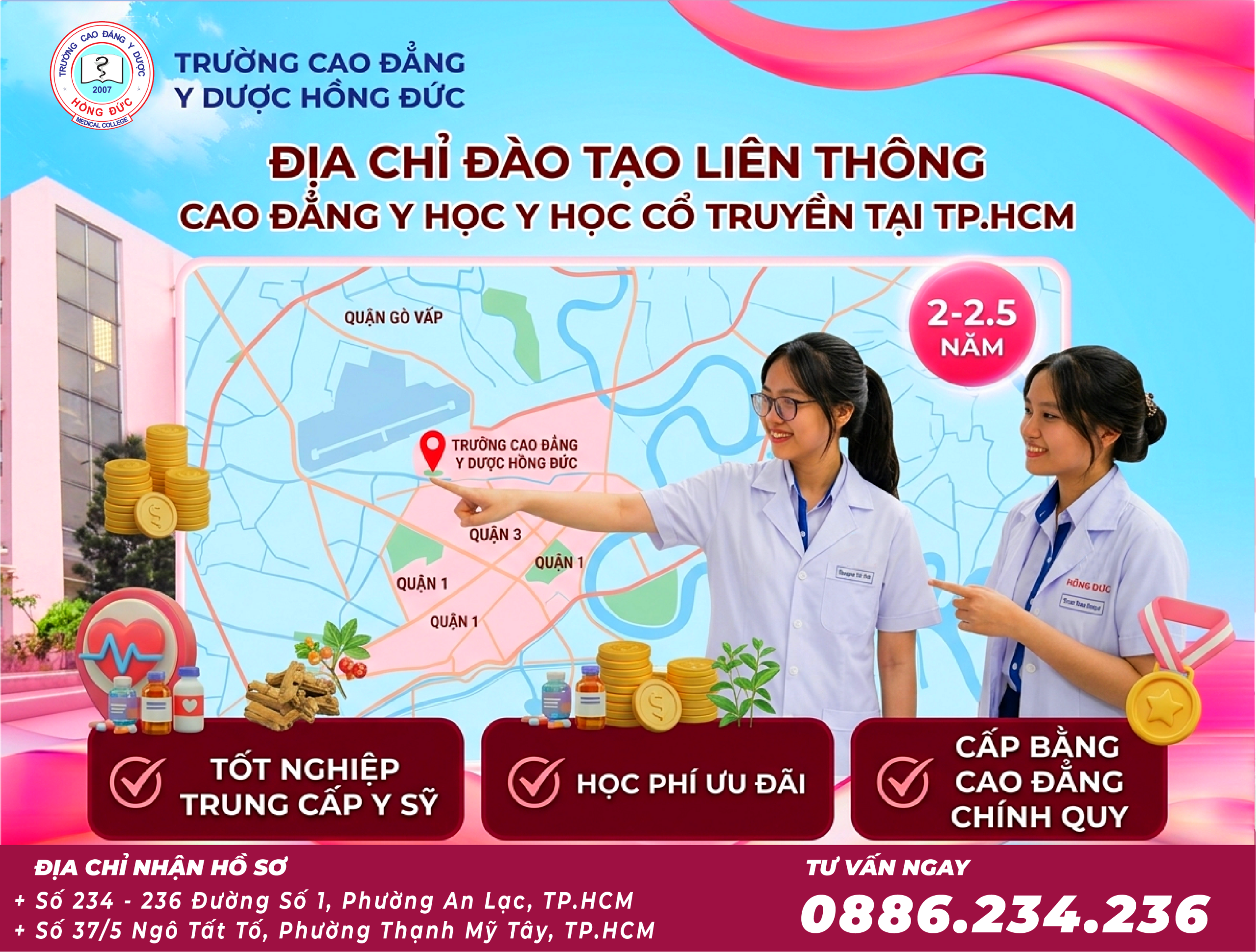 Địa chỉ đào tạo Liên thông Cao đẳng Y học cổ truyền tại TPHCM 