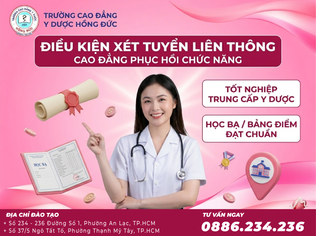 Tuyển sinh Liên thông Cao đẳng Phục hồi Chức năng TPHCM năm 2026 
