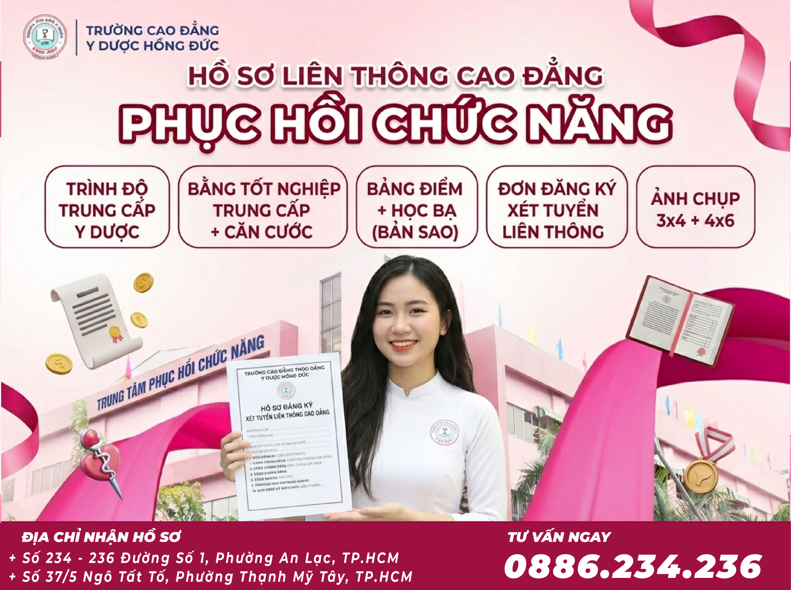 Điều kiện xét tuyển liên thông Cao đẳng Phục hồi chức năng TpHCM