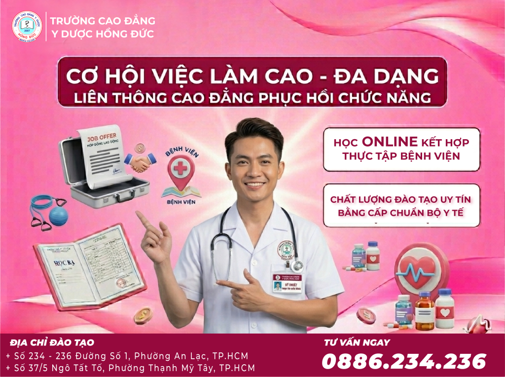 Tuyển sinh Liên thông Cao đẳng Phục hồi Chức năng TPHCM năm 2026 