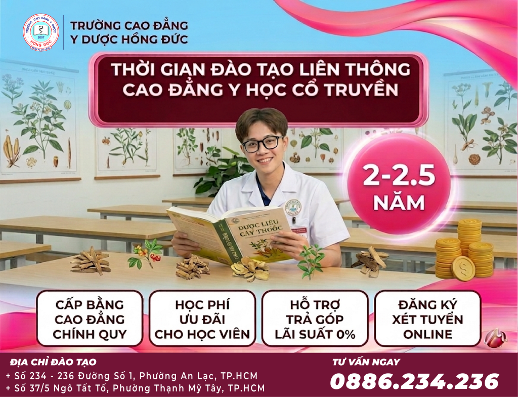 Liên thông Cao đẳng Y học cổ truyền TpHCM năm 2026