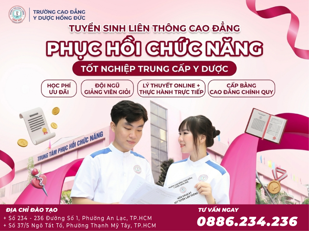 Tuyển sinh Liên thông Cao đẳng Phục hồi Chức năng TPHCM năm 2026 