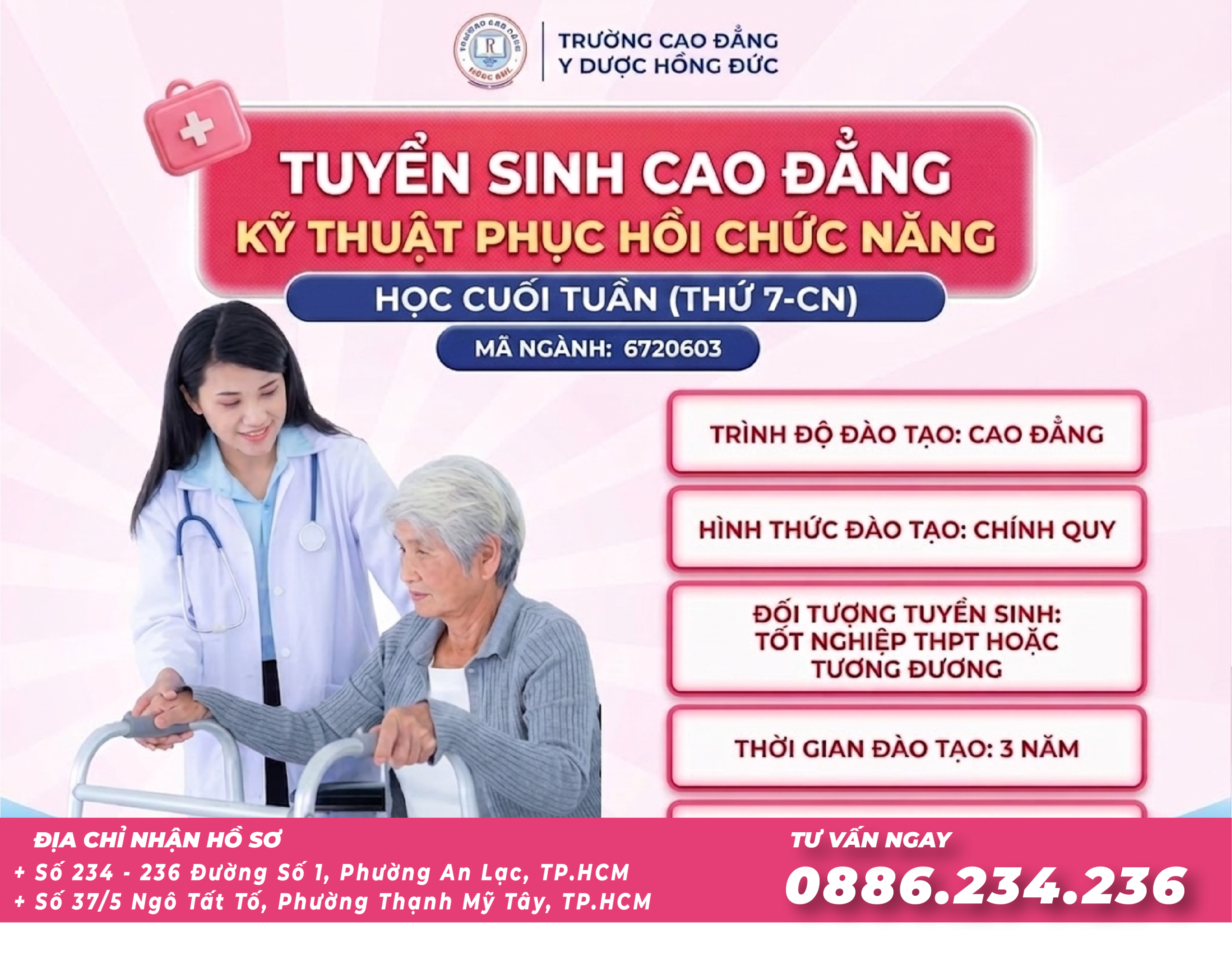 Cao đẳng Phục hồi chức năng học cuối tuần tại TPHCM