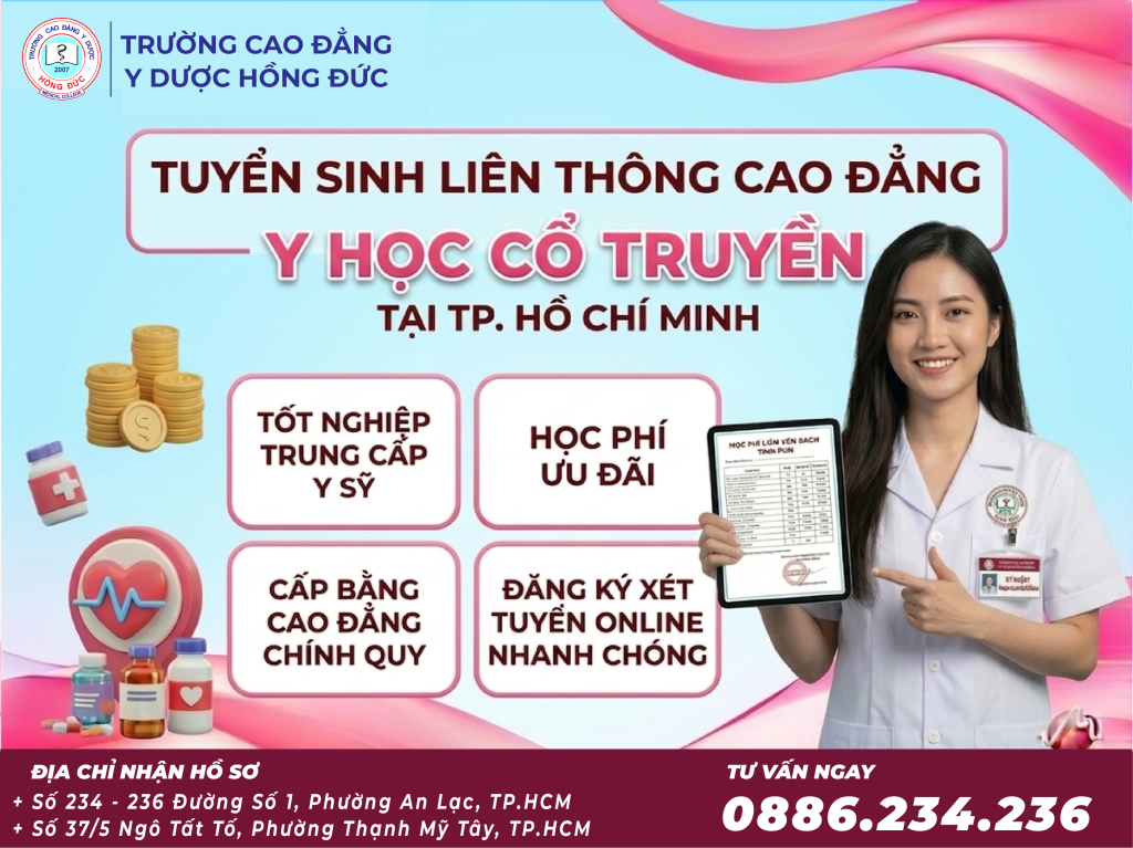 học phí Liên thông Cao đẳng Y học cổ truyền TpHCM