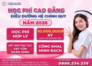 Cao đẳng Điều dưỡng hệ chính quy 2026 – Học phí có cao không?