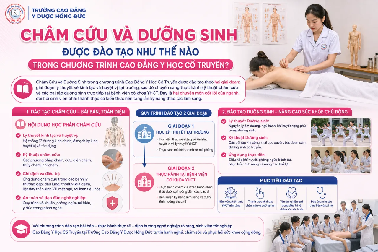 Châm Cứu Và Dưỡng Sinh Được Đào Tạo Như Thế Nào Trong Chương Trình Cao Đẳng Y Học Cổ Truyền?